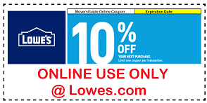 Buy Three (3) Lowes 10% off Coupons - By Email