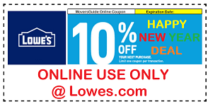 NEW YEAR DEAL - Buy Five (5) Lowes 10% off Coupons -By Emaill